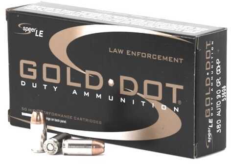 380 Auto - 90 Grain JHP - Speer Gold Dot - 50 Rounds-img-0