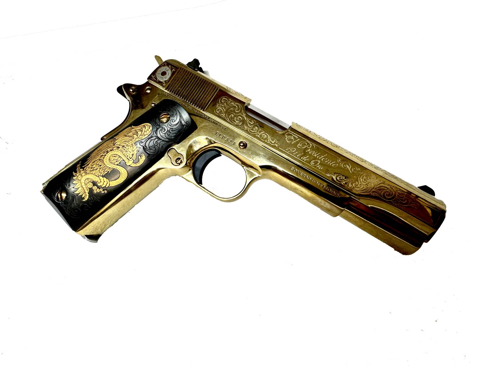 Colt 1911 El Presidente de Oro .38 Super - 5" Barrel - 9 Rounds - High Poli-img-6