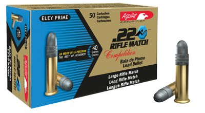 Aguila Match 22 LR 40 gr Lead Solid Point 50 Bx/ 20 Cs-img-1