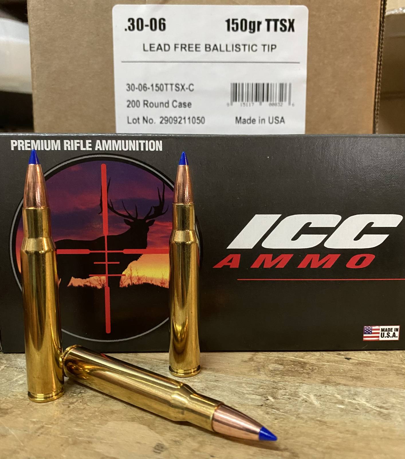 International Cartridge Company .30-06 150 Grain TTSX Lead Free Ballistic T-img-1