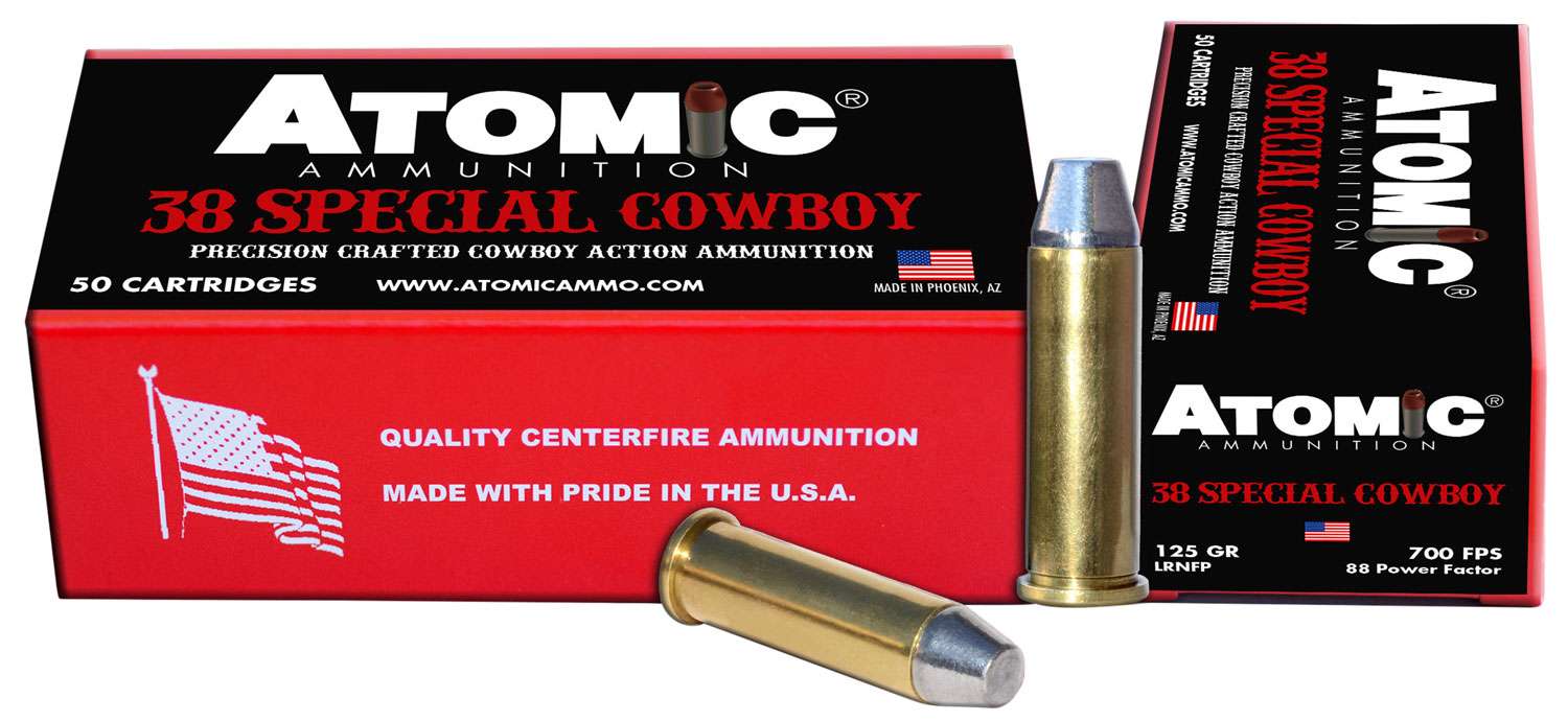 Atomic 451 Cowboy Action  38 Special 125 gr Lead Round Nose Flat Point (LRN-img-1