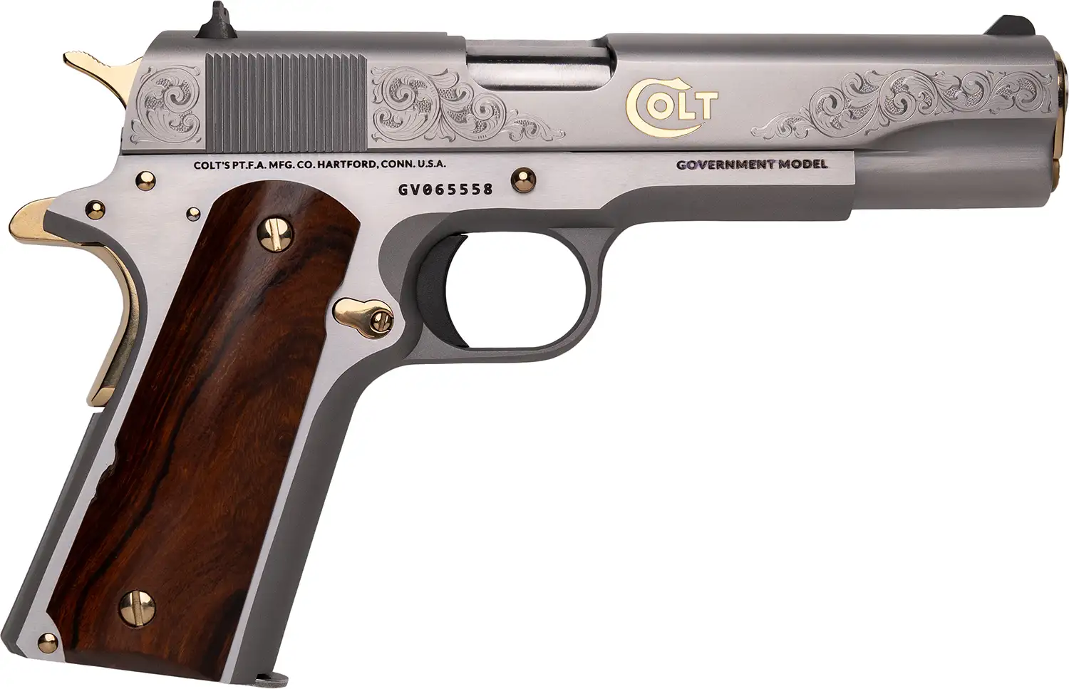 Cnc Firearms CNCCOLTRAMP Colt 1911 Rampant 45 ACP 7+1 5" Stainless Steel-img-0