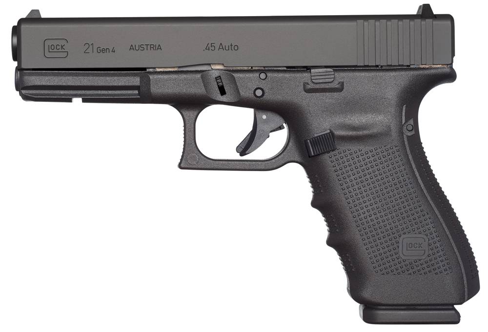 Glock G21 Gen 4 45 ACP 13+1 W/ Tritium NS & Three Mags - Police Trade-In-img-0